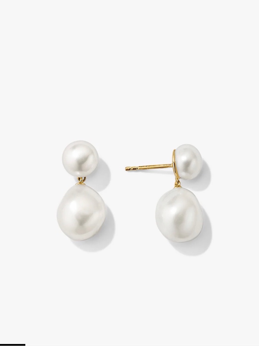 Mejuri Gold Vermeil Pearl Earrings